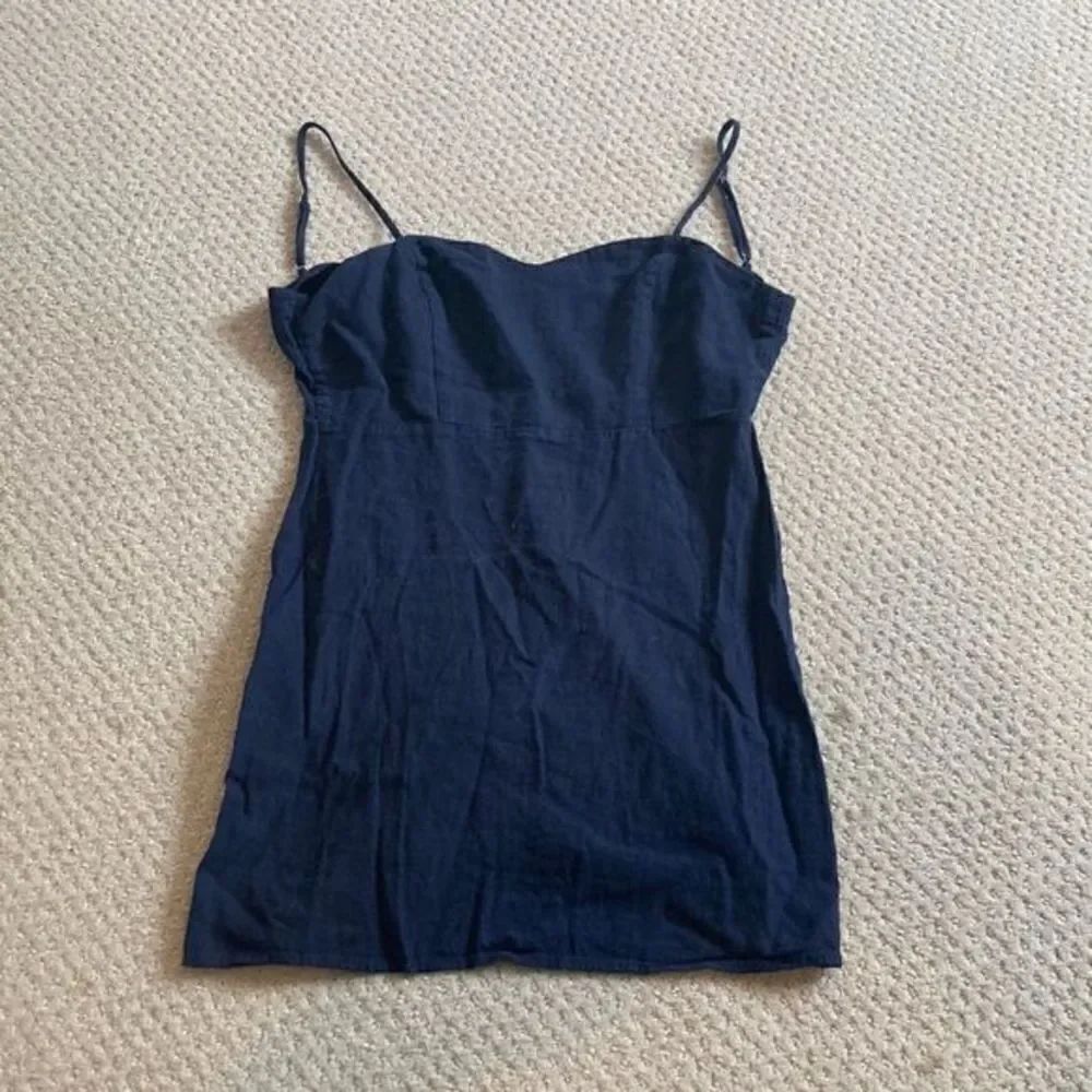 Linen Blend Navy dress -Forever 21
